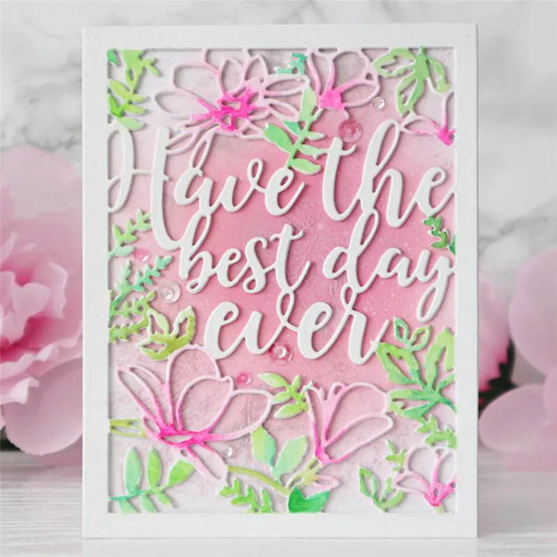 

GJCrafts Background Dies Scrapbooking Metal Cutting Dies Alphabet Craft Dies for Cards Making leaves New Album Embossing Stencil