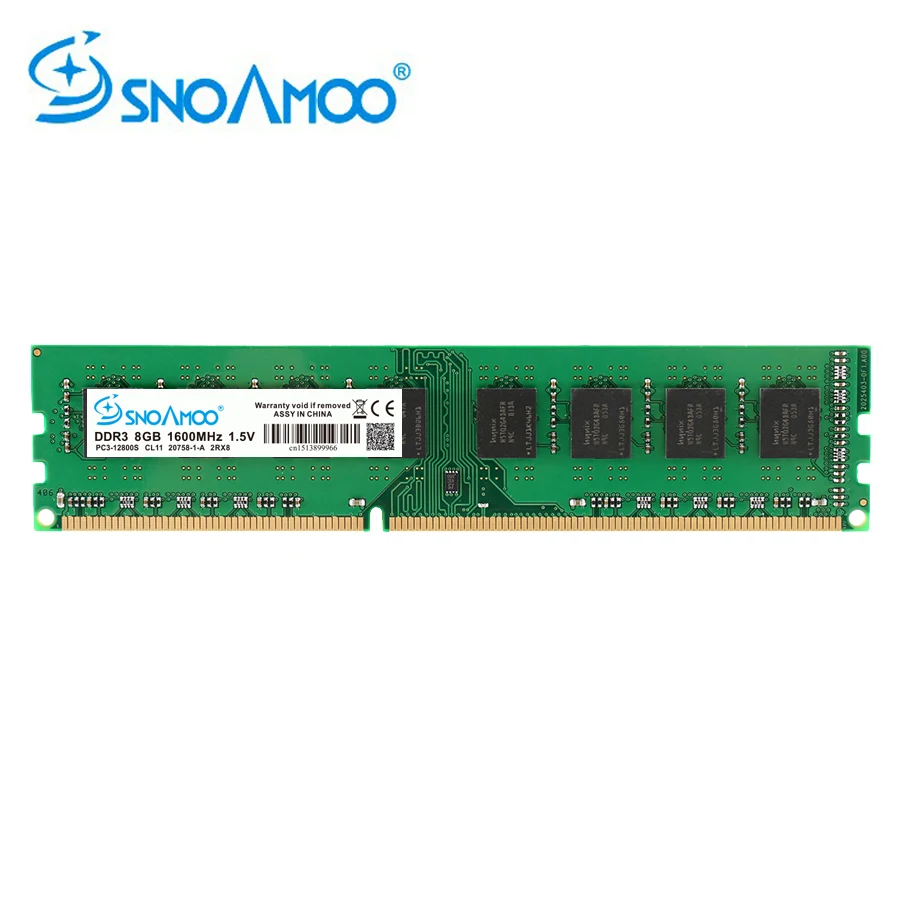 SNOAMOO настольный ПК DDR3 2 ГБ/4 ГБ/1333/1600 МГц PC3-12800S памяти 8 Гб 1600 МГц 240pin DIMM для компьютера AMD пожизненная Гарантия