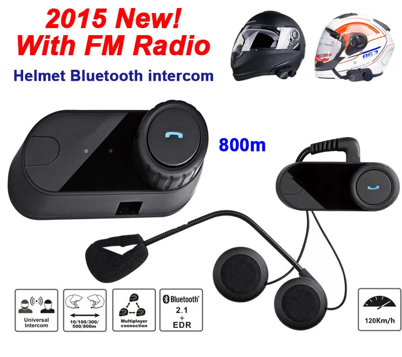 8 Hours Waterproof Bluetooth Motorcycle Helmet Headset Sport