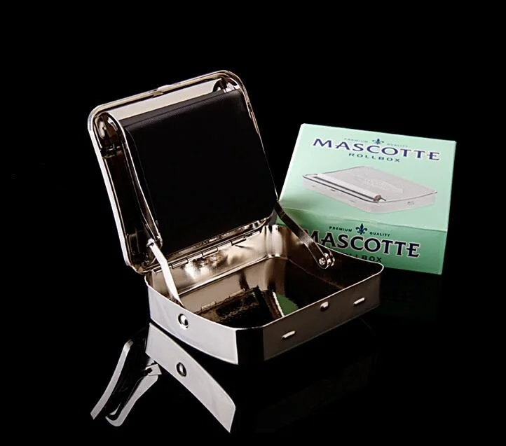 

200PCS 70mm Metal Automatic Cigarette Tobacco Smoking Rolling Machine Roller Box