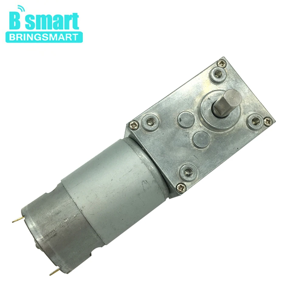 

Bringsmart DIY RobotA58SW-555 Micro DC Worm Gear Motor High Torque 5-70kg.cm 24V Motor 12V Self-lock Micro Reduction Gearbox