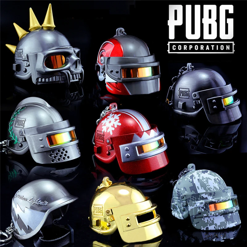  Game PUBG Playerunknown's Battlegrounds Cosplay Accessories Armor Level 3 Helmet Keychain Alloy Pro