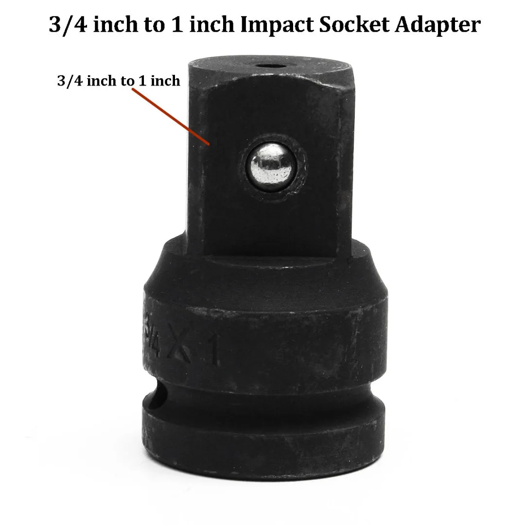 DWZ Black 3/4" to 1 inch Drive Air Impact Socket Reducer Adapter Heavy Duty Ratchet 