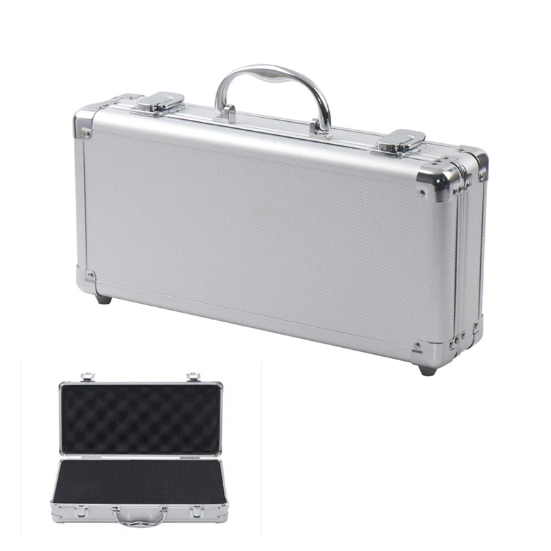 

360x170x85mm Toolbox Aluminum Tool Box Portable Instrument Equipment Box Storage Case with Lining Impact Resistant Safety Box
