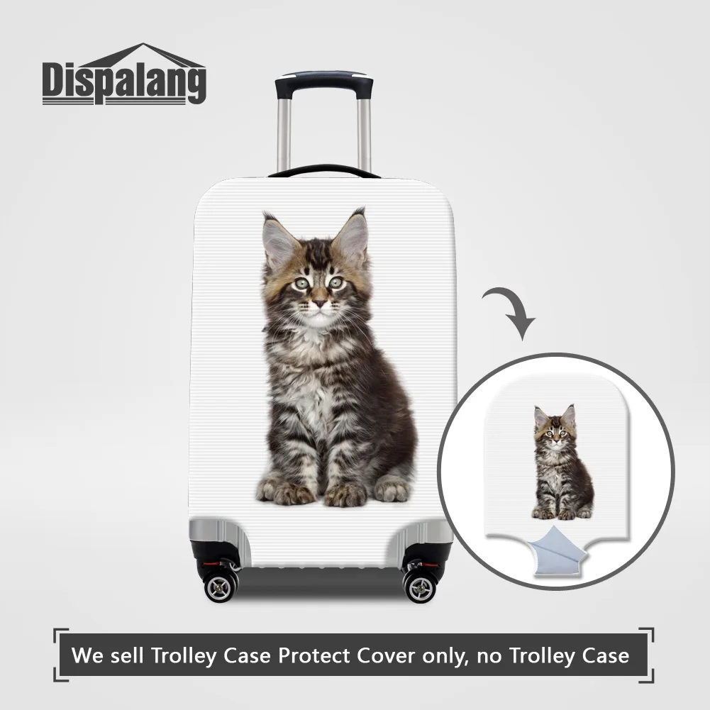 Luggage Cover05 Плотный эластичный защитный чехол для багажа на молнии с милым рисунком кота, чехол для костюма, чехол для женщин и девочек, милые пылезащитные чехлы - Цвет: Luggage Cover05