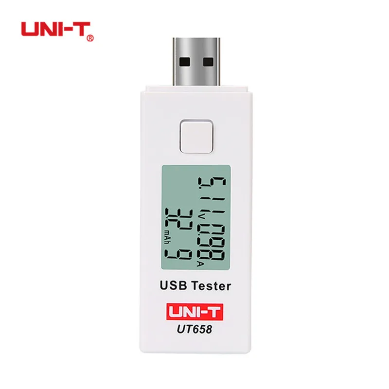 

UNI-T UT658 USB Tester Voltmeter Ammeter Digital LCD Voltage Monitor Current Meter Detector Capacity Tester 9V 3A With Backlight