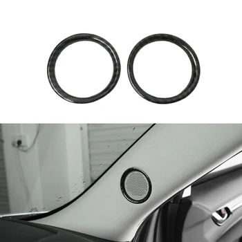 

ABS Front Interior Door Stereo Speaker Ring Cover Speaker Decoration Trim Garnish For Mazda CX-5 CX5 2nd Gen 2017 2018