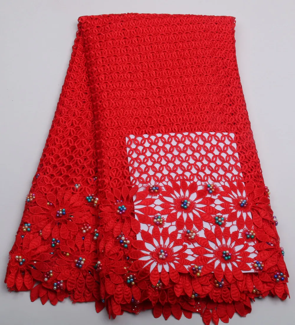 Tissu en dentelle guipure violet de haute qualité