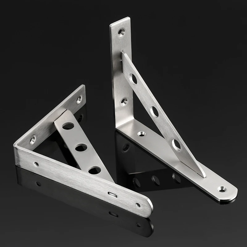 

2 Pcs Stainless Steel Detachable L-Type Bracket Shelf Support Wall Mount Corner Brace Joint MDJ998