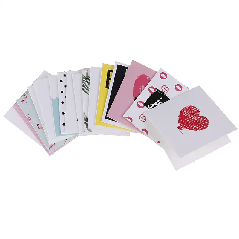 Mini Cartes De Vœux D Anniversaire 8x8cm 10 Pieces Ensemble Carte Postale Vierge Pour Nouvel An Carte De Noel Creative Aliexpress
