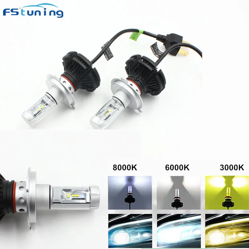

FSTUNING Car LED Headlight Bulbs 3000K 6000K 8000K adapter H7 H11 H1 880 881 H3 9005 9006 50W Car LED Headlight Bulbs Fog Lights