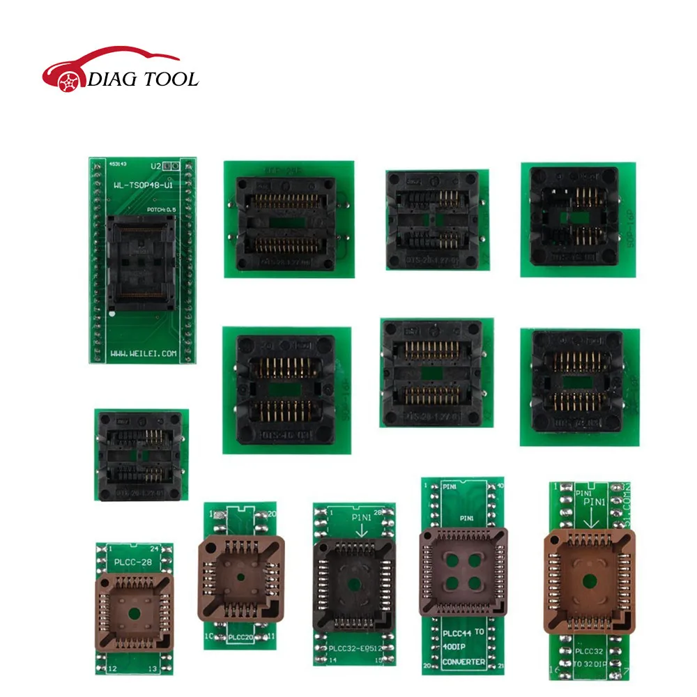 

13pcs Adapter For Superpro Xeltek 610P USB ECU Programmer Burn Block Xeltek USB Superpro 610P Adapter Superpro Xeltek Adapter
