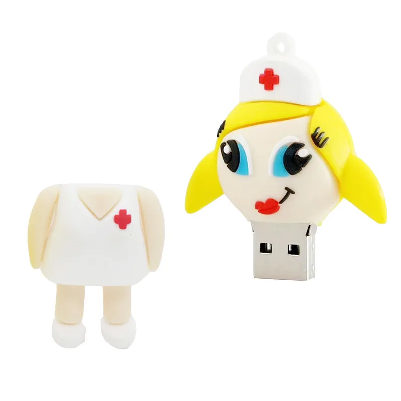 pendrive cartoon U Disk Doctor USB flash drive 16gb Nurse memory stick 4gb8gb cute u disk 32gb 64gb pen drive new arrival gifts