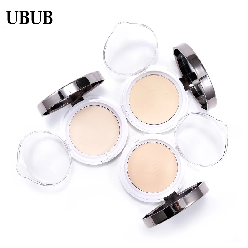 

UBUB Baked Pressed Powder Cake Foundation Repairing Concealer Contour Oil Control Brighten Creamy Powder Base Makeup Palette
