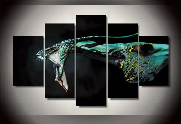 Hd Printed Colored Dragon Group Painting On Canvas Room Decoration Print Poster Picture Framed Free Shipping/Ny-969 NO | Дом и сад