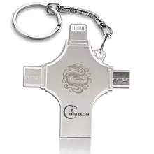 Ingelon USB Flash 16 г 32 г 64 г 128 г idragon Pendrive Memory Stick DIY Ankh Cross Unicorn DJMusic металлический usb флеш-накопитель для iphone