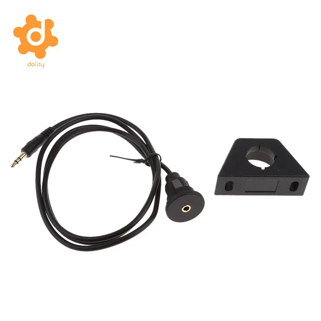 Male to Female 3.5mm AUX Extension Flush Panel Mount Cable for Boat 1 Meter