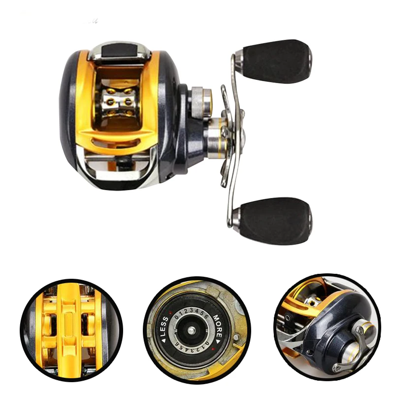 Yumoshi 12BB мультипликаторная катушка low profile reel рыболовная Алюминиевого сплава