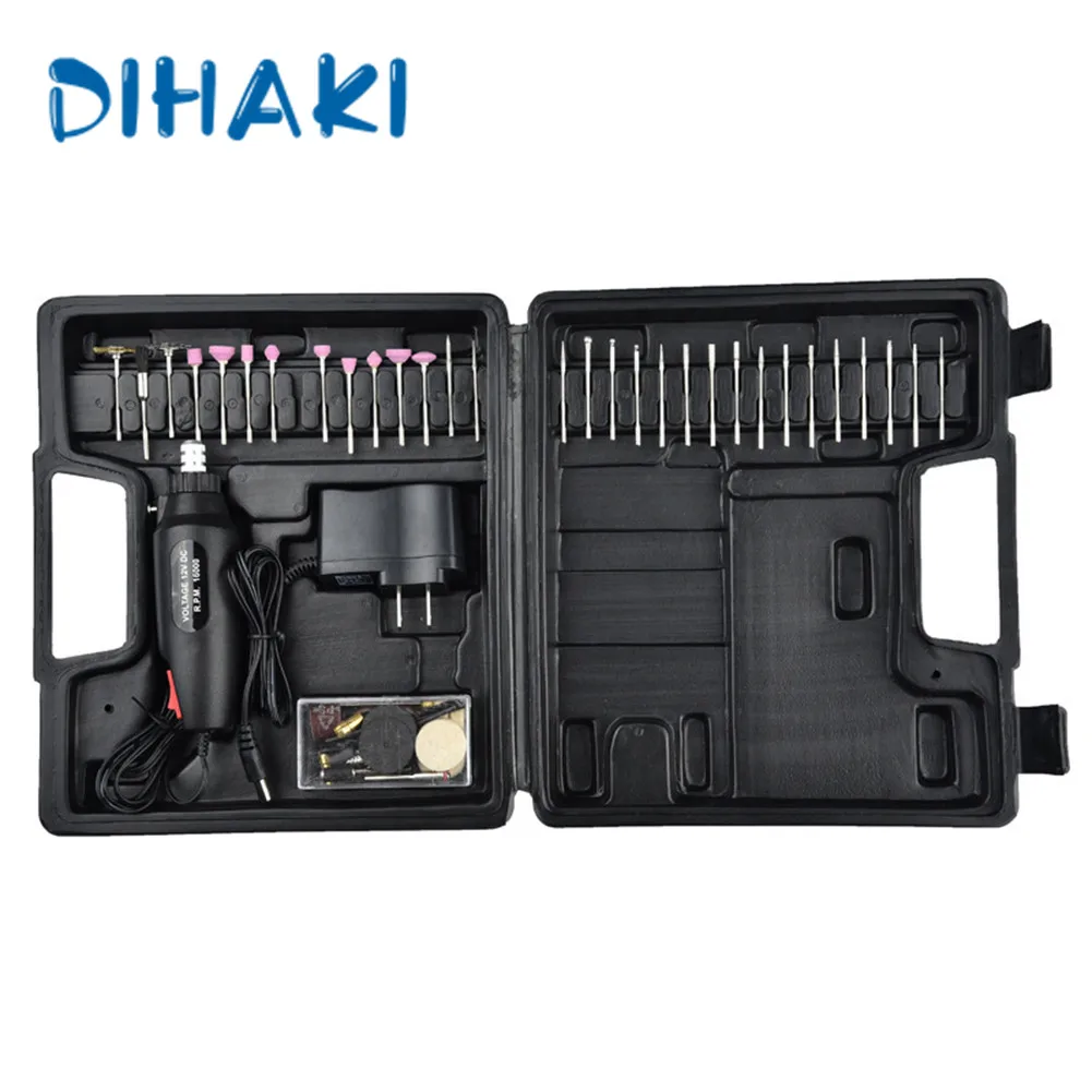 

60Pcs/Set 12V DC 16000 RPM Electric Engraving Drill Electric Screwdriver Multifunction Power Tools US/EU Plug Electric Drill
