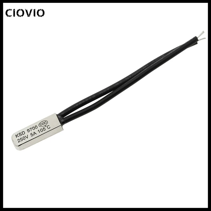 KSD9700 250V 5A 45℃ 50℃ 55℃ 60℃ 65℃ 70℃ 75℃ 80℃ 85℃ 90℃ 95℃ 100℃ 105℃ 110℃ 115 ℃ 125℃ 140℃ N/C термостат термический протектор предохранители
