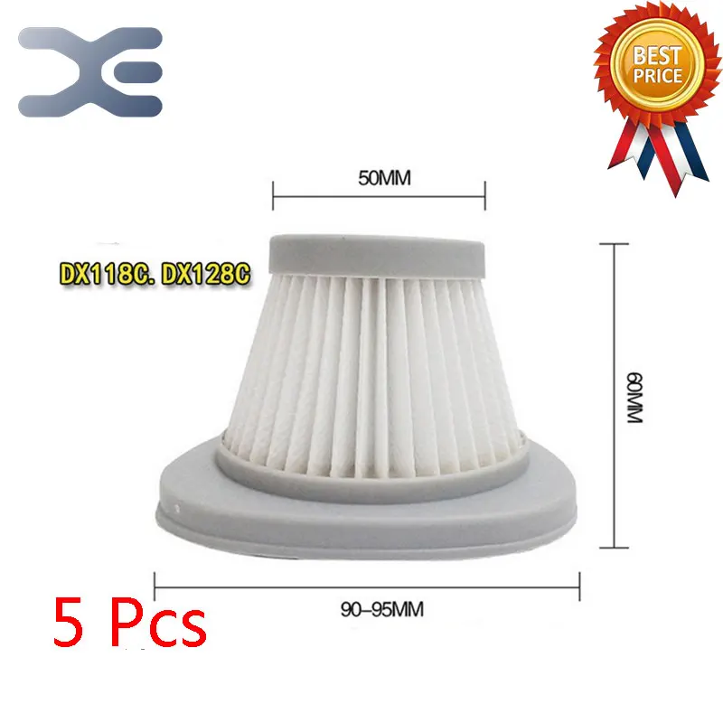 

5Pcs Lot High Quality Adaptation For Deerma DX118C / DX128C Vacuum Cleaner Accessories Filter Haipa HEPA Filter