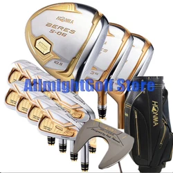 Nuevo club de Golf HONMA S-06 4 estrellas Golf conjunto completo (14 piezas) conductor + fairway planchas de madera + + putter grafito cubierta del eje Nuevo club de Golf HONMA S-06 4 estrellas Golf conjunto completo (14 piezas) conductor + fairway planchas de madera + + putter grafito cubierta del eje