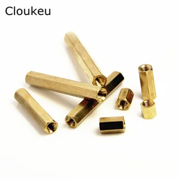 

20pcs M3 Copper Standoff Hollow spacer stud Female M3*4 Hexagonal stud Length 4/5/6/7/8/9/10/11/12/13/14/15/16/18/20/22/25/30MM