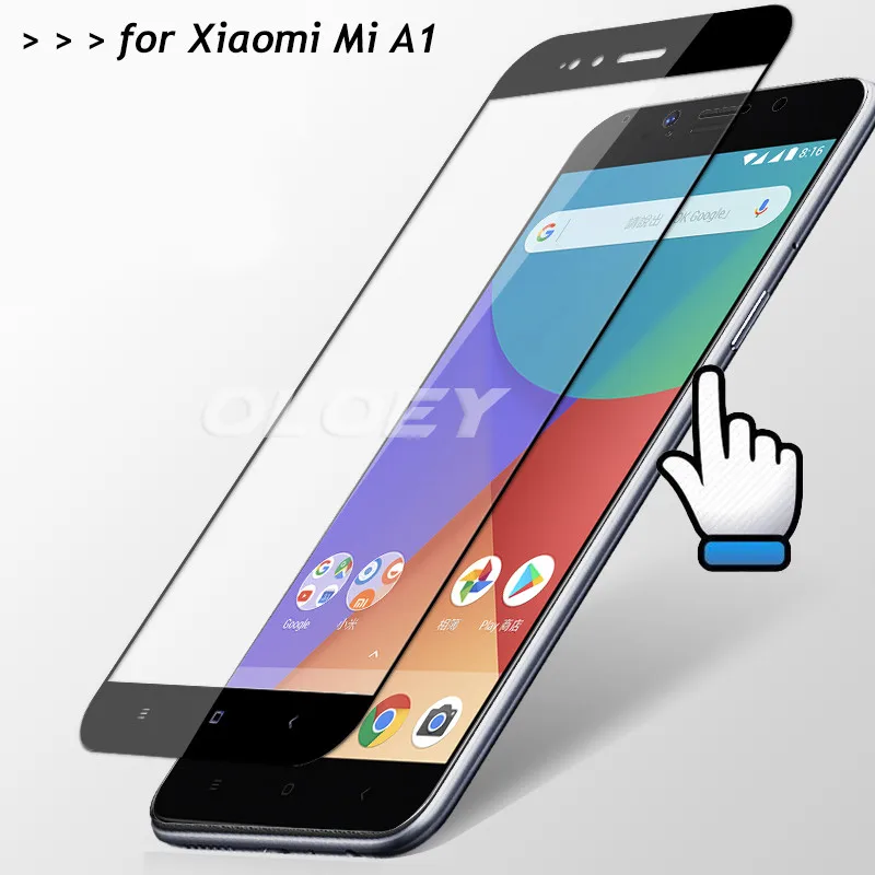 For Xiaomi Mi A1 Full Cover Tempered Glass 9H Screen Protector All Coverge Safety Protective Film On MiA1 A 1 5X 5.5" | Мобильные