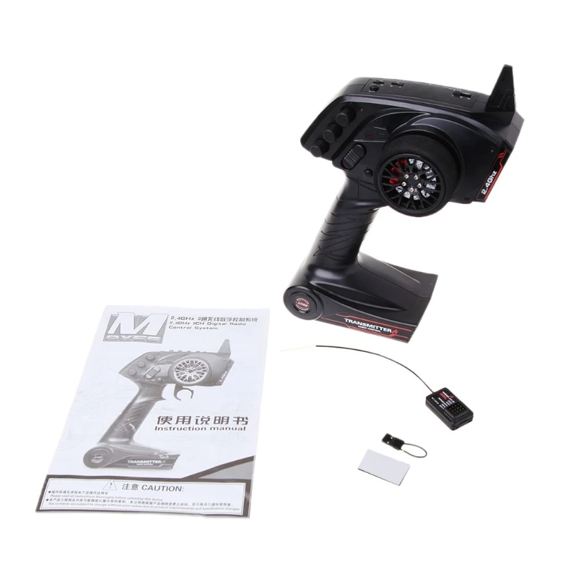 

High Quality 3CH 2.4GHz Remote Control Transmitter with Receiver for RC Car Boat Parts-M15