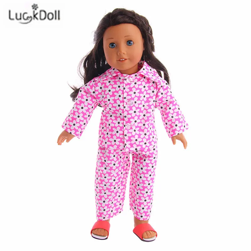 Пижама LUCKDOLL с принтом для девочек 18 дюймов 43 см|Куклы| |