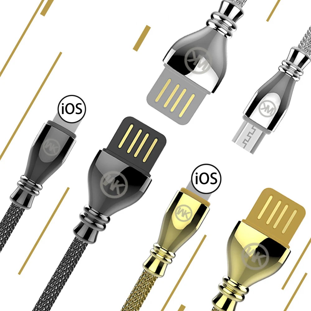 Дизайн WK Micro USB кабель Быстрая зарядка USB кабель для передачи данных для samsung Xiaomi Tablet Android usb зарядный Шнур кабель зарядного устройства микро-usb