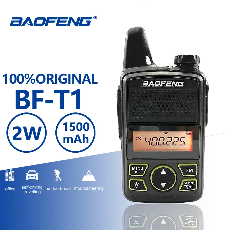 

Baofeng BF-T1 Mini Kids Walkie Talkie 20 Channels lUHF 400-470MHz Portable T1 Ham Two Way Radio Amador Micro USB Hf Transceiver