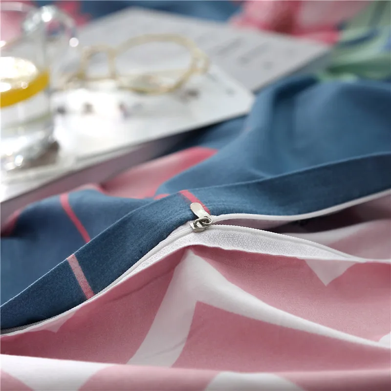 

Bedding Set Blue Euro Bedspread Luxury Duvet Cover Double Bed Sheets Linens Queen King Adult Bedclothes45