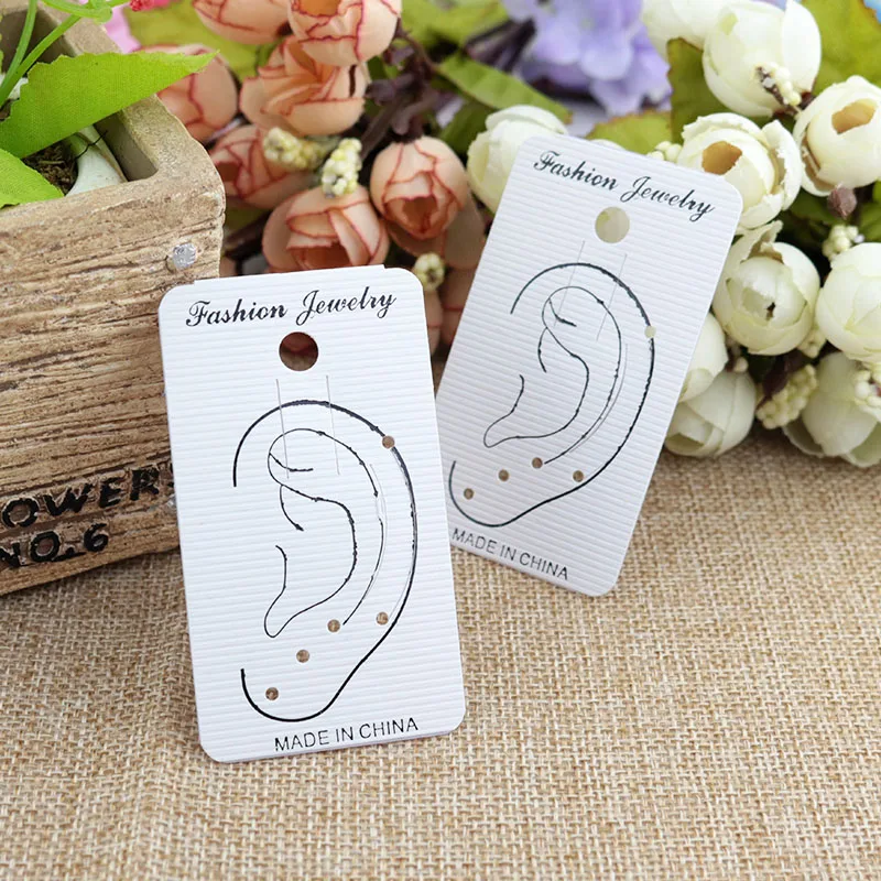 

Wholesale 1000pcs Jewelry Display Holder Paper Plastic Earring Packaging Card 4*7cm Earring Stud Jewelry Display Card