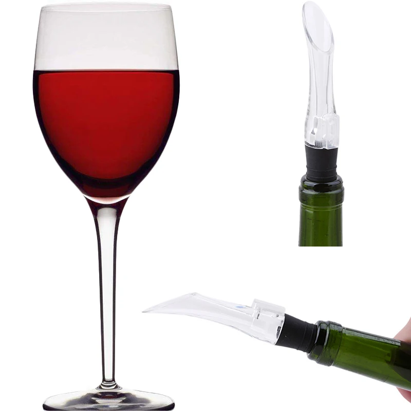 1PC Acrylic Aerating Pourer Decanter Wine Aerator Spout Pourer New
