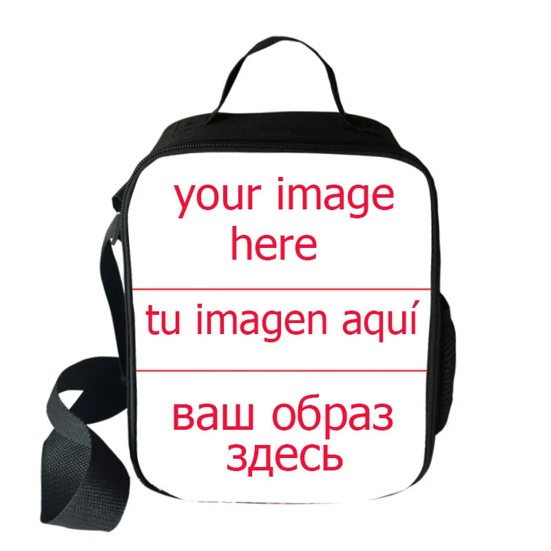 Vente Personnaliser votre nom image élèves école sac de nourriture garçons filles déjeuner sac sauvage âne sac femmes hommes déjeuner boîte meilleur cadeau