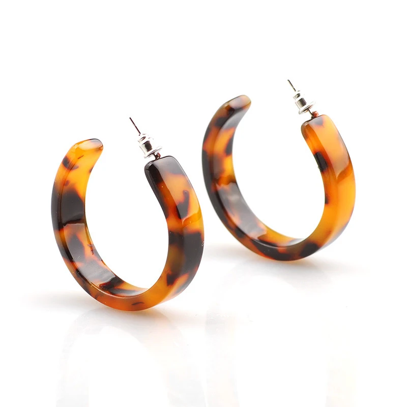 

Acrylic Leopard Pattern Earring for Women Drop Earrings Vintage Geometric Dangle Earring Wedding Bride Accessory Female Jewelry