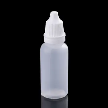 

10pcs/lot 30ML White Plastic Squeezable Bottle Non-toxic Storage Empty Eye Liquid Dropper Bottles With Stopper Drop Shipping
