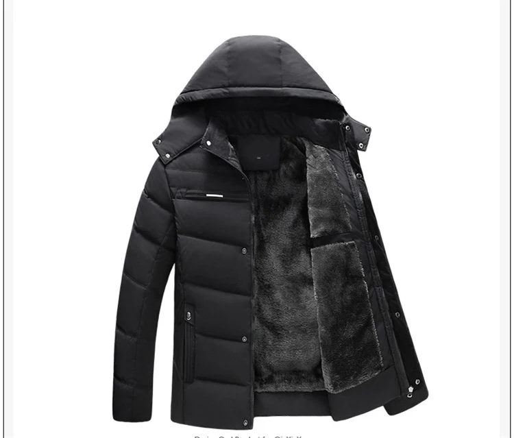 quente parkas com capuz lã jaqueta masculina