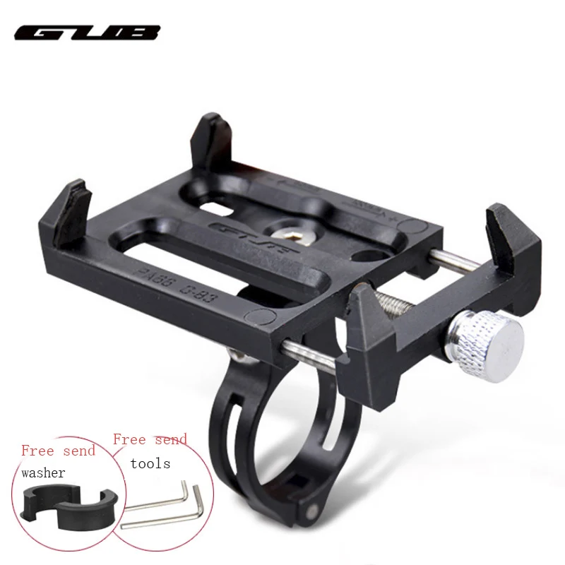 

GUB Adjustable Bike Bicycle Phone Holder Motorcycle Handlebar Clip Stand Mount Bracket for IPhone Smart Mobile Cellphone Black