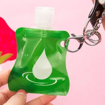 

1Pc Mini Plastic Square Empty Storage Bag Lotion Cream Shampoo Dispenser Water Drop Printed Refillable Bottle Container Flexible
