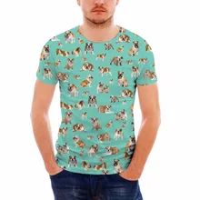 FORUDESIGNS Беговая футболка для мужчин Фитнес Футболка с принтом милых собак быстрая Спортивная майка тренировочный короткий рукав Бодибилдинг топы