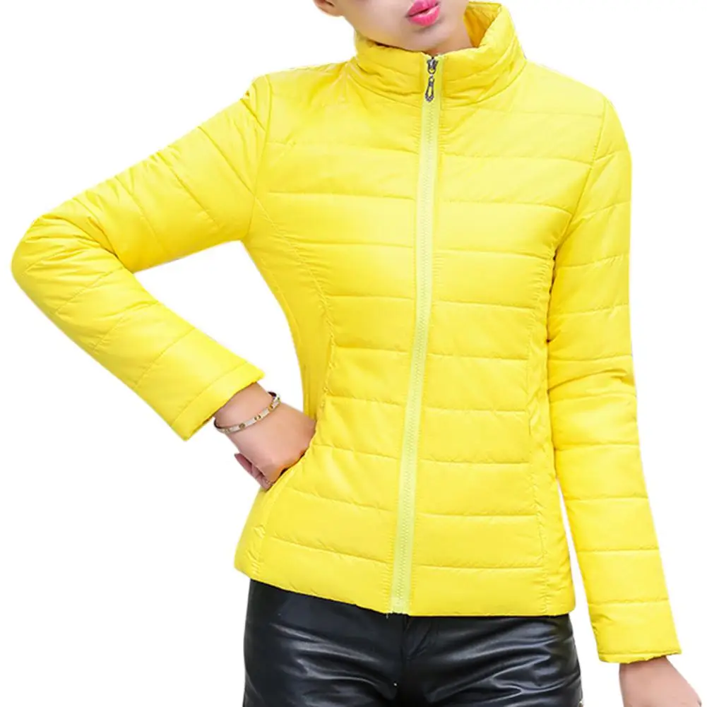 Women Fashion Short Slim Padded Jacket Warm Thicken Cotton Casual Coat TopsDown Coats AliExpress