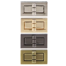 THINKTHENDO, прямоугольная форма, застежка, поворотный замок, крученые замки, сделай сам, кожаная сумка, металлическая фурнитура, элегантная новая сумка, аксессуары