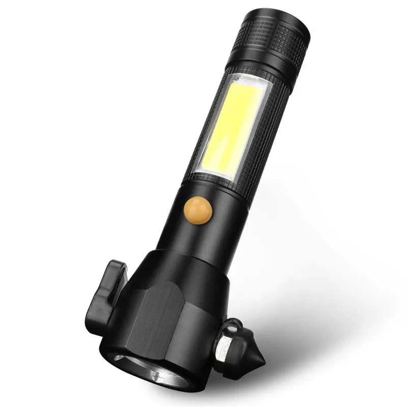 SANYI T6, магнитный флэш-светильник фонарь, 5 режимов, светодиодный перезаряжаемый светильник с питанием от 18650 аккумулятора, рабочая лампа с защитным резаком