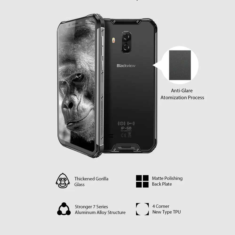 Blackview BV9600 Pro мобильный телефон P70 6 ГБ+ 128 Гб IP68 Android 9,0 NFC водонепроницаемый Helio 6,2" 19:9 FHD AMOLED 5580 мАч смартфон