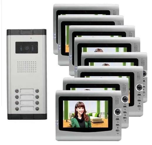 Best XinSiLu Internation quality 7"Video intercom system for 8-apartments .,the waterproof HD night vision camera for 8-apartments 0 Best XinSiLu Internation quality 7"Video intercom system for 8-apartments .,the waterproof HD night vision camera for 8-apartments 0