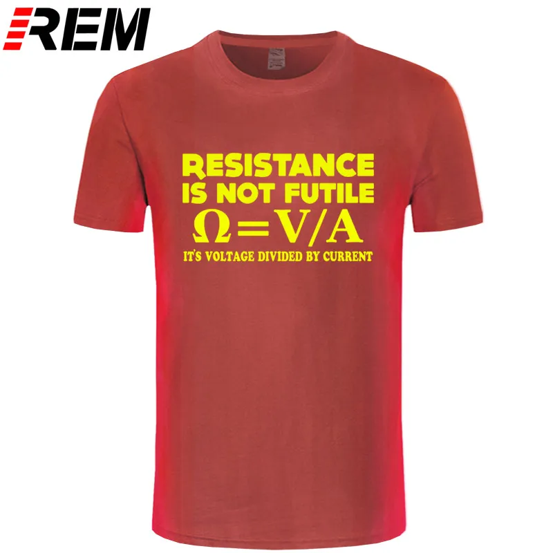 Сопротивление не бесполезная футболка умник электрик наука Забавный подарок на день рождения Мужская футболка мужская одежда размера плюс поступление