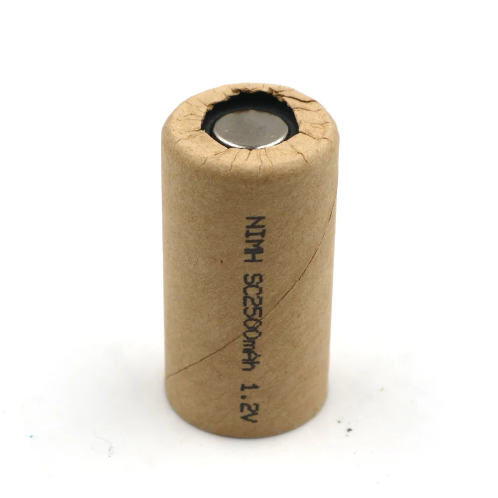 

Ni-Mh SC2500mAh 1 pieces Nimh sc2.5Ah rechargeable battery cell power tool batteries cells discharge rate 10C Sub-c 25A Current