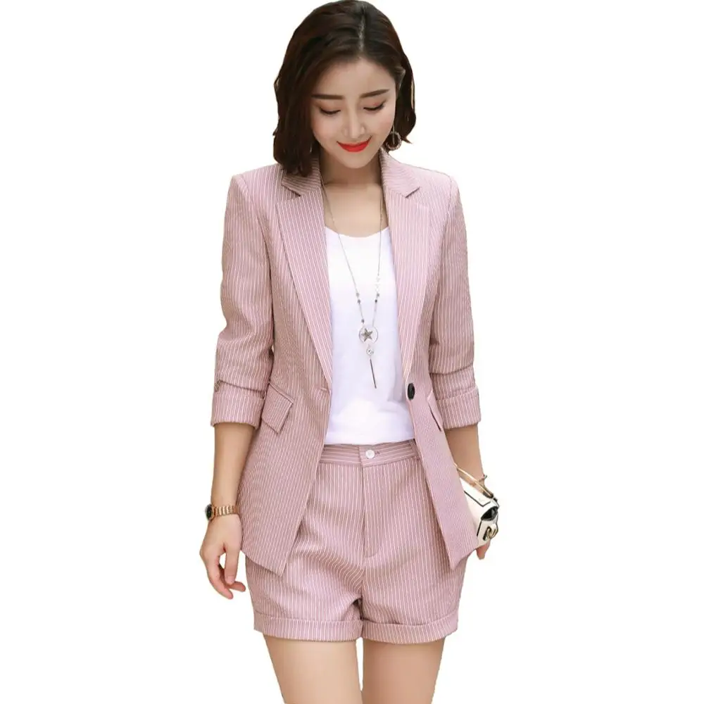 

Spring Autumn Women Suits Elegant Striped Business Wear Blazers Office Lady Fashion Casual Work Coat Pants Suits Women Clothes